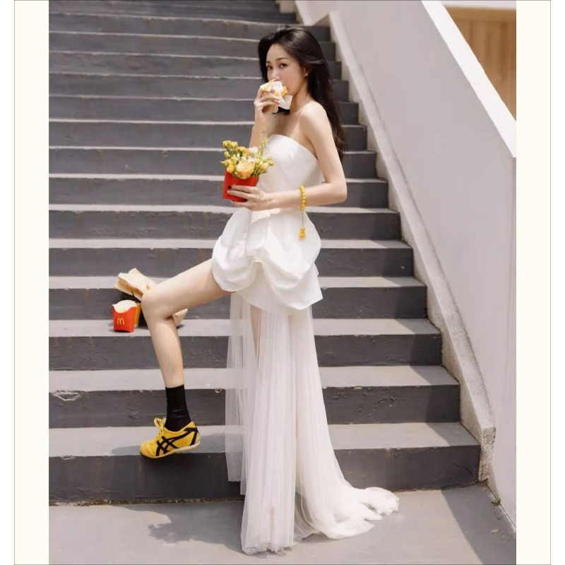 French White Strapless Morning - Photography Natural Lighting บทวิจารณ์และราคา