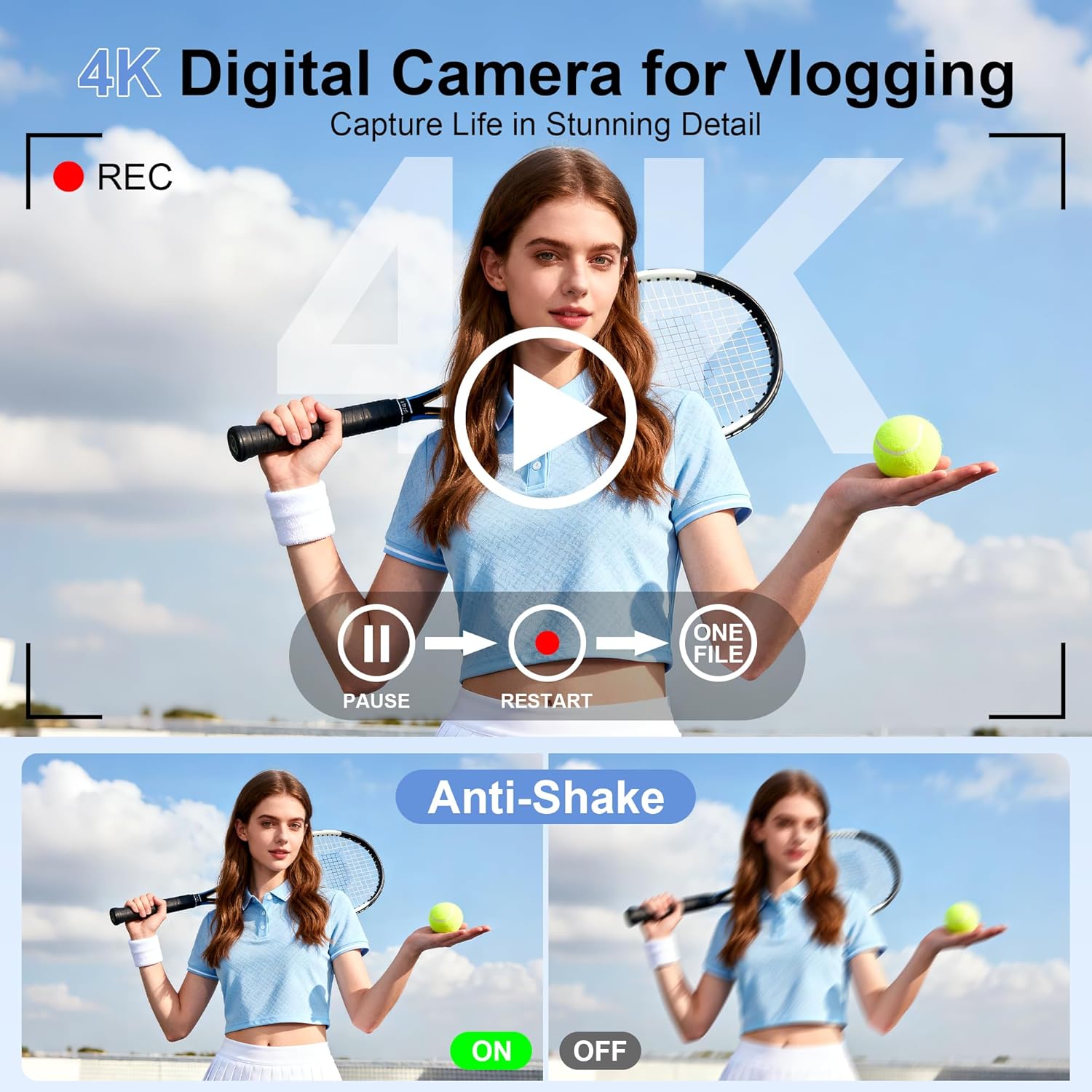 4K HD Digital Camera for Photo - Photography Natural Lighting บทวิจารณ์และราคา