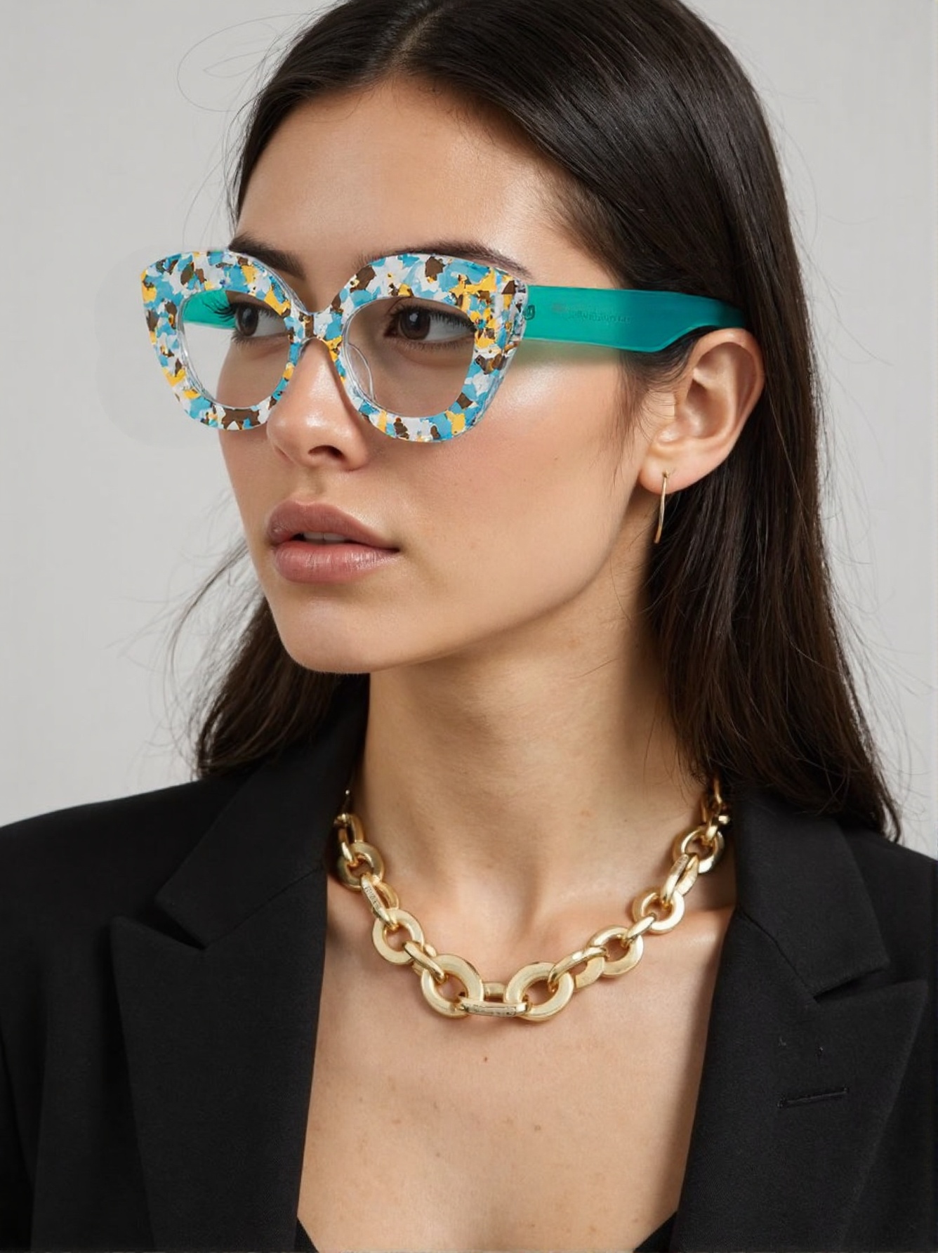 Large Frame Cat-Eye Floral Gla - Lighting Glass Photography บทวิจารณ์และราคา