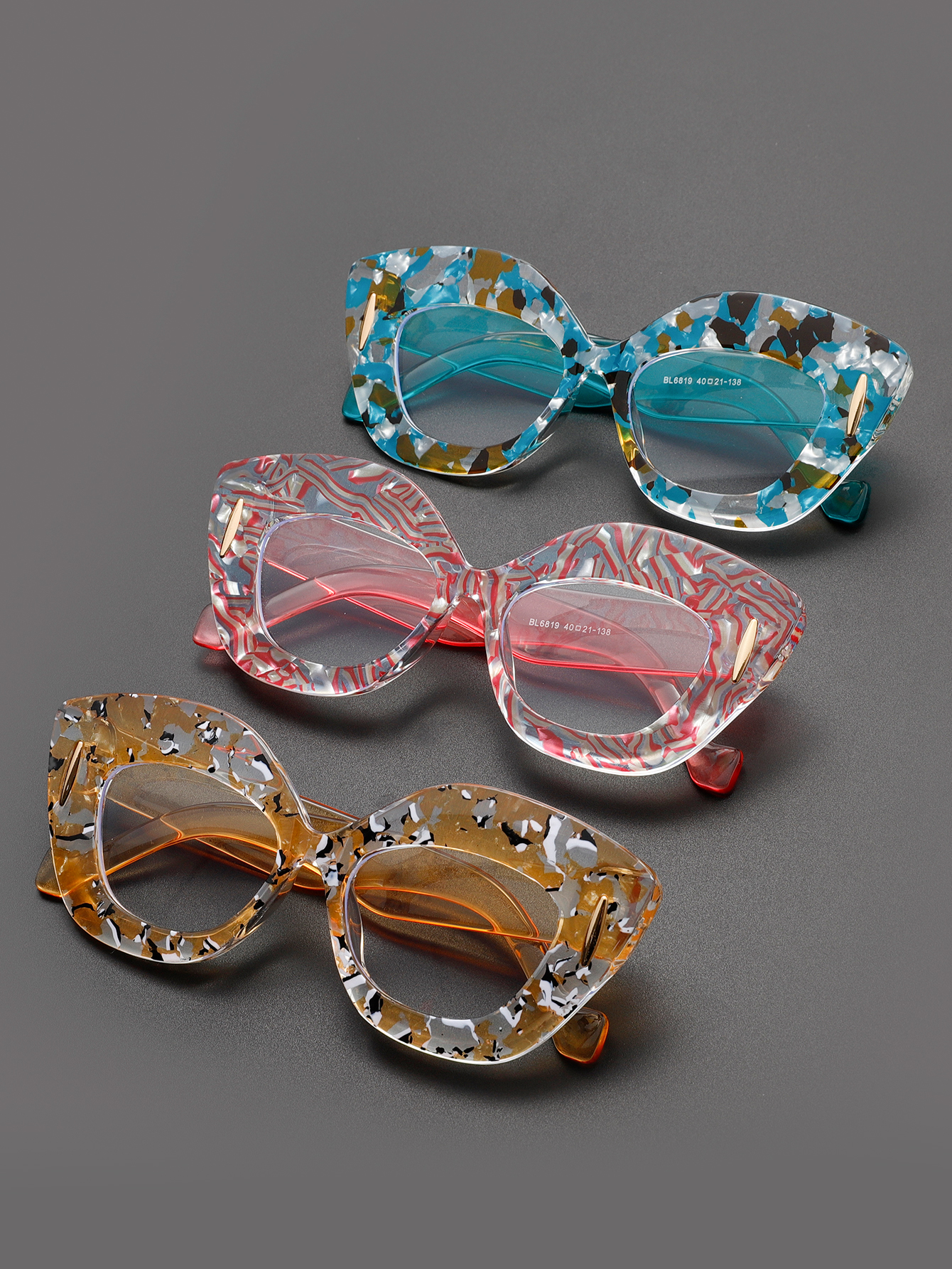 Large Frame Cat-Eye Floral Gla - Lighting Glass Photography บทวิจารณ์และราคา