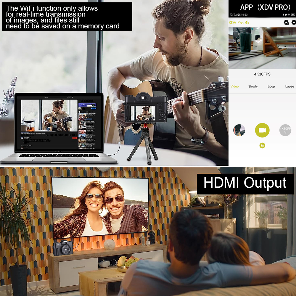4K HD Video Camera 48MP DSLR D - Photography Natural Lighting บทวิจารณ์และราคา