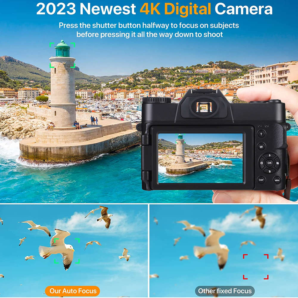 4K HD Video Camera 48MP DSLR D - Photography Natural Lighting บทวิจารณ์และราคา