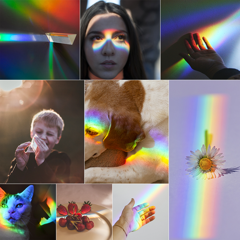 1PC Rainbow Triangular Prism K - Lighting Glass Photography บทวิจารณ์และราคา