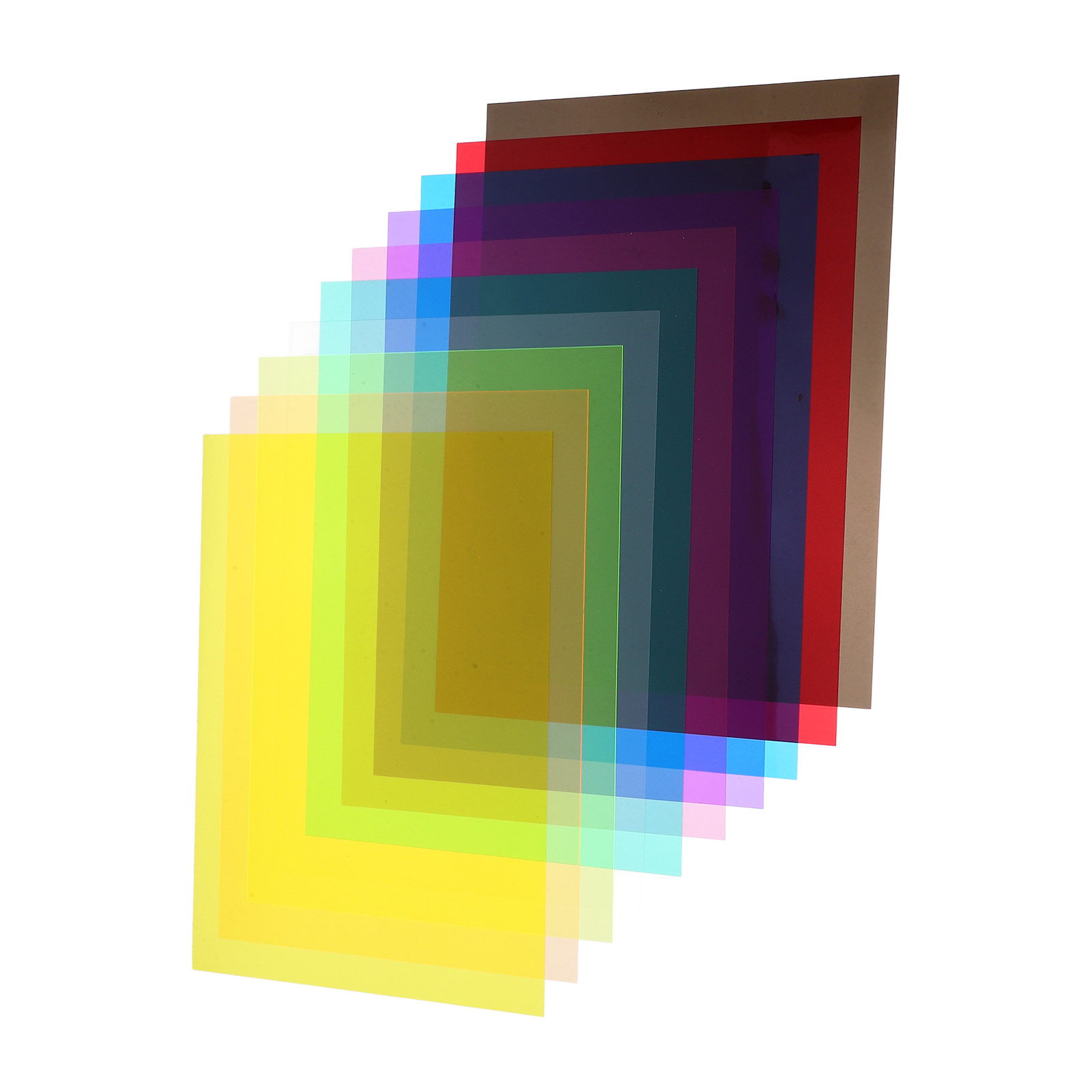 10Pcs Colored PVC Glass Paper  - Lighting Glass Photography บทวิจารณ์และราคา