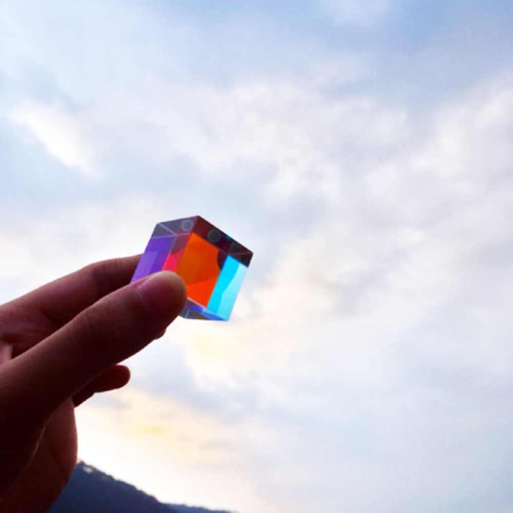 Glass Cube 23mm Dichroic Prism - Lighting Glass Photography บทวิจารณ์และราคา