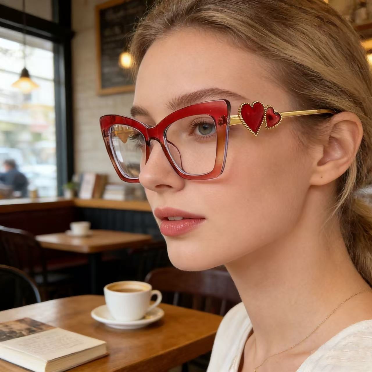 Fashion Eyeglasses for Woman L - Lighting Glass Photography บทวิจารณ์และราคา