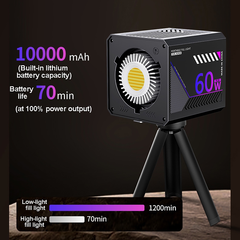 60W RGB Video Light Portable L - Photography Natural Lighting บทวิจารณ์และราคา