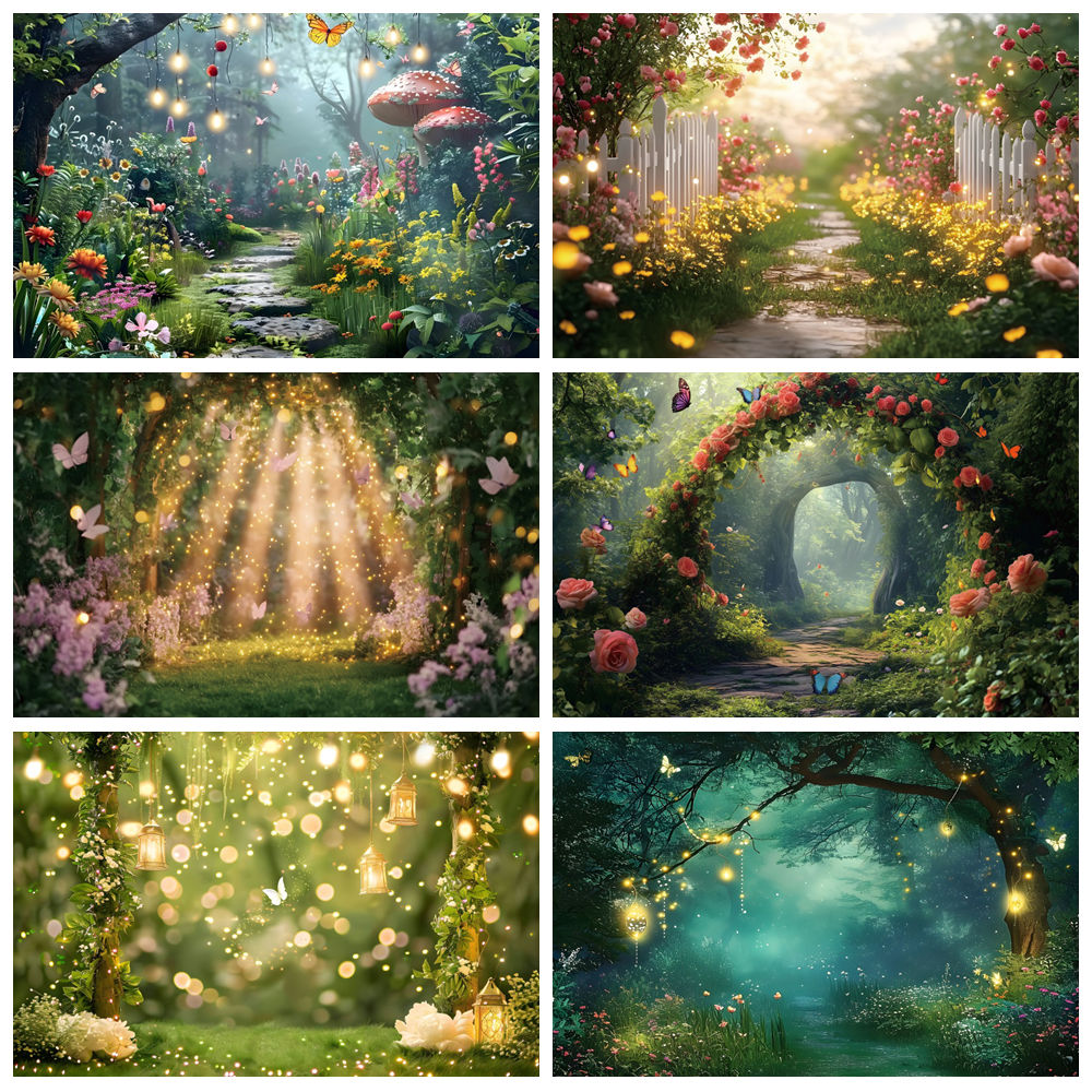 Fairy Tale Garden Backdrop for - Photography Natural Lighting บทวิจารณ์และราคา