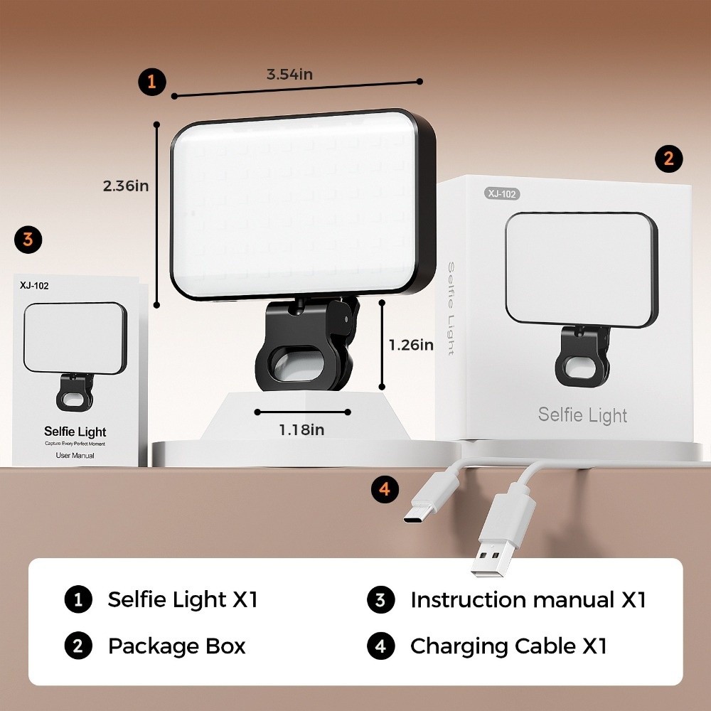800/1000mAh LED Selfie Light U - Photography Lighting Tool บทวิจารณ์และราคา