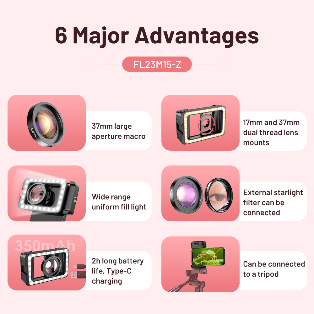 APEXEL 4K HD 15X Macro Lens Wi - Macro Photography Led Lighting บทวิจารณ์และราคา